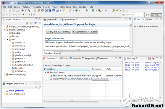 在Zynq平臺運(yùn)行SmallRTOS實時操作系統(tǒng)詳細(xì)步驟