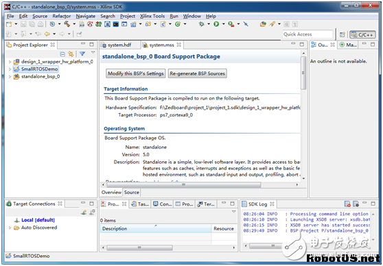 在Zynq平臺運(yùn)行SmallRTOS實時操作系統(tǒng)詳細(xì)步驟