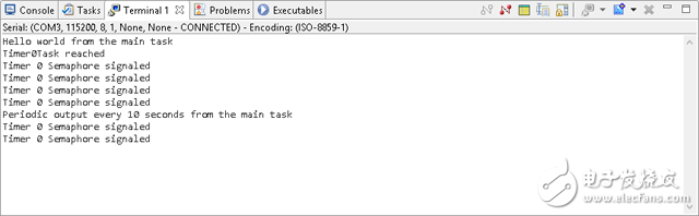 圖 - 定時器0端子輸出