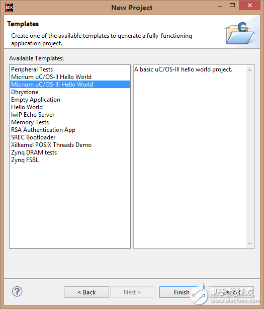 圖 - 新建項目對話框的模板