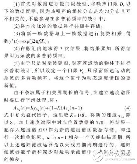 基于FPGA的雷達(dá)雜波速度譜圖的實(shí)現(xiàn)方法