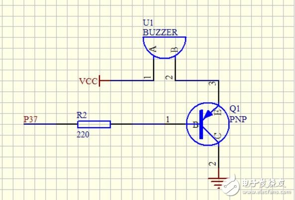 AT89C52控制蜂鳴器電路圖詳解