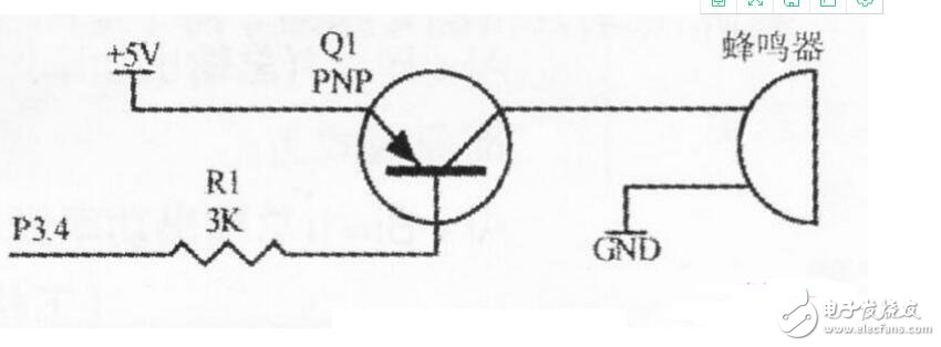 AT89C52控制蜂鳴器電路圖詳解