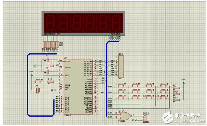 基于proteus仿真與C語言程序的數(shù)字鐘設(shè)計