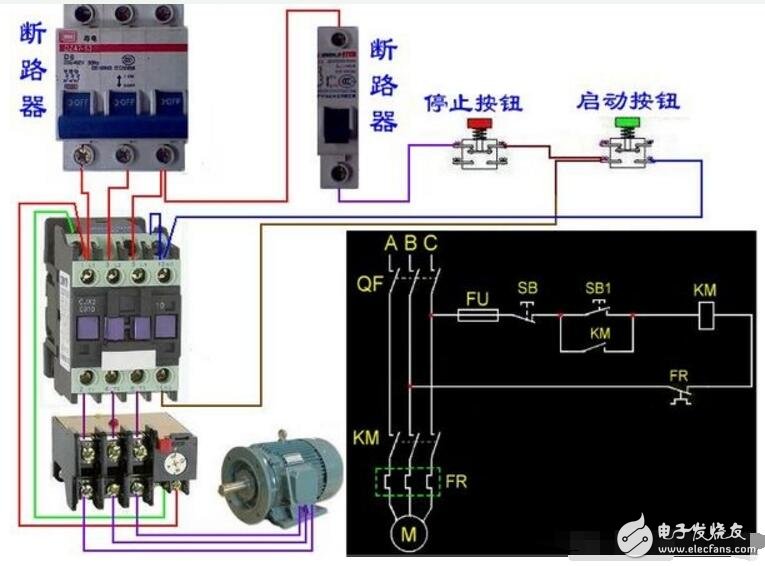 熱過載繼電器配合接觸器怎么接線