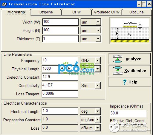 PCB線寬計算軟件(transmission line calculator)免費下載
