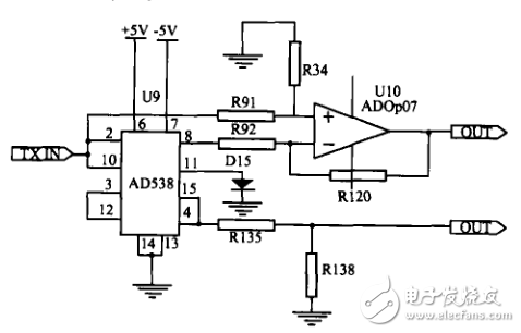 多點熱電偶精密測試電路_基于CD4051的多點熱電偶轉(zhuǎn)換電路_基于ADOP07的熱電偶的放大電路