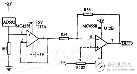 多點熱電偶精密測試電路_基于CD4051的多點熱電偶轉(zhuǎn)換電路_基于ADOP07的熱電偶的放大電路