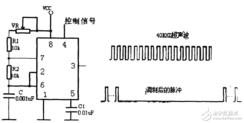 基于CD4053、CX20106的超聲波傳感器應(yīng)用電路圖