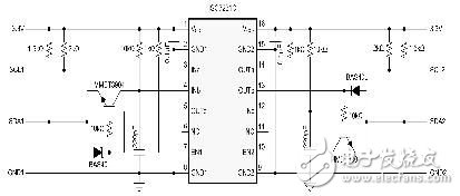 圖 6 單主機(jī)應(yīng)用隔離式I2C總線接口
