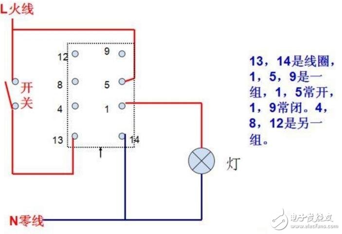 24V繼電器實(shí)物接線圖接法怎么接?接線圖詳解