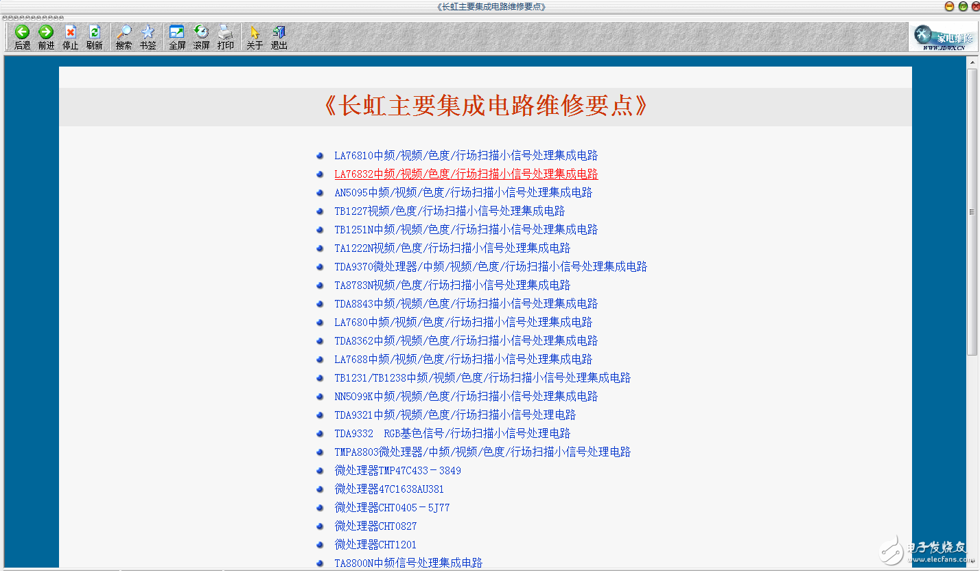 《長虹主要集成電路維修要點(diǎn)》