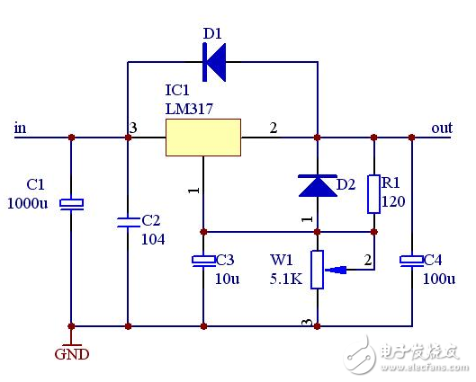 lm317應(yīng)用電路圖匯總（集成電路、擴流電路、穩(wěn)壓電路）