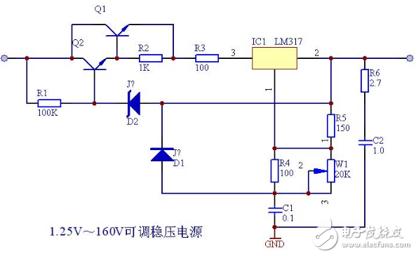 lm317應(yīng)用電路圖匯總（集成電路、擴流電路、穩(wěn)壓電路）