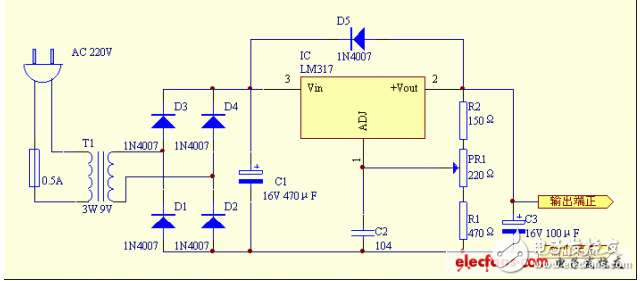簡單分析LM317制作家用高品質(zhì)穩(wěn)壓電源電路應(yīng)用