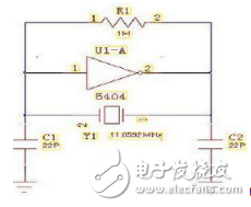 74HC04和晶振做晶體振蕩電路產(chǎn)生時鐘信號