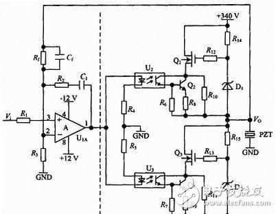 基于光耦和功率NMOS管的壓電陶瓷驅(qū)動電源