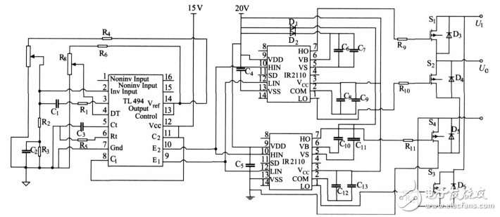 基于TL494和IR2110的斷路器操作電源的設(shè)計電路
