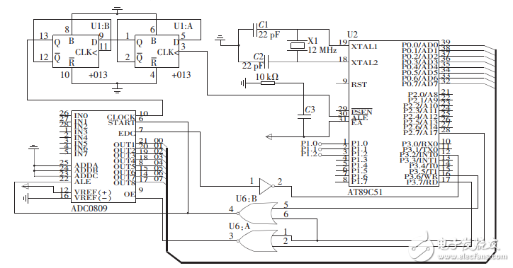 基于74LS595驅(qū)動的溫度顯示器設計