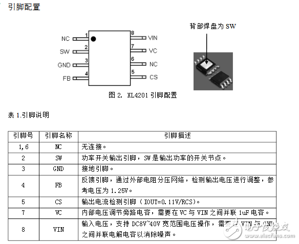 xl4201 pdf中文資料涵蓋了xl4201引腳及xl4201應(yīng)用電路圖分析。