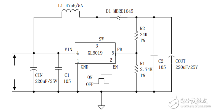 xl6019中文資料詳解_引腳圖及功能_內(nèi)部結(jié)構(gòu)_特性參數(shù)及典型應(yīng)用電路