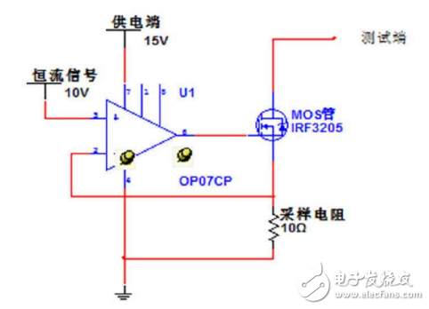 基于運放芯片OP07實現(xiàn)的簡易直流電子負載