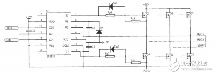 IR2110在無刷直流電機(jī)驅(qū)動(dòng)電路中的應(yīng)用