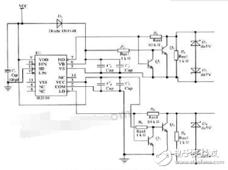 ir2110中文資料詳解_引腳圖及功能_工作原理_內部結構及應用電路