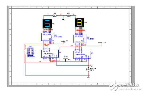 74ls90設計60進制計數(shù)器