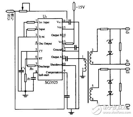 基于SG3525控制的雙管正激變換器