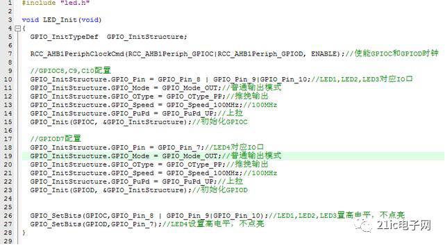 基于STM32的跑馬燈實驗的詳細解析