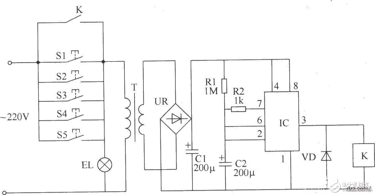 多地控制開關(guān)電路