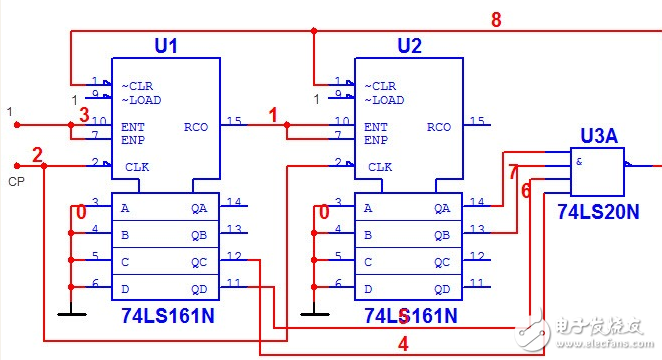 74ls161分頻電路圖大全（脈沖分頻電路\同步加法計數(shù)器）