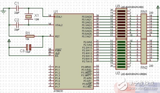 單片機C語言程序設(shè)計：TIMER0與TIMER1控制條形LED