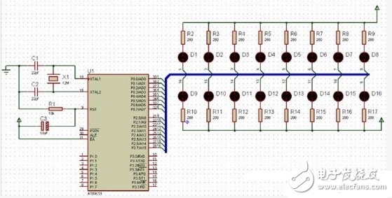 單片機C語言程序設計之TIMER0控制流水燈