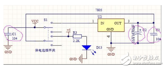 7805穩(wěn)壓電路介紹_7805穩(wěn)壓電路三個(gè)電容分別是什么？
