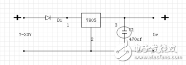 在7805穩(wěn)壓電路中電容該如何選擇？
