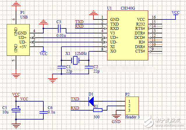 CH340g電路設(shè)計(jì)注意事項(xiàng)