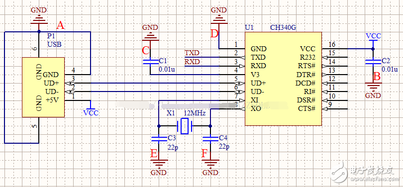 CH340g電路設計注意事項