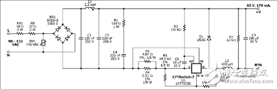 [原創(chuàng)] PowerIntLYT7503D10W調(diào)光LED驅(qū)動器參考設(shè)計DER586