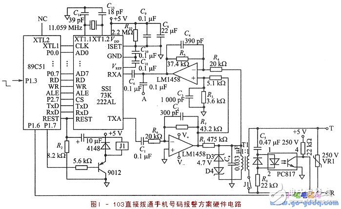 基于MODEM芯片構(gòu)成的單片機(jī)自動(dòng)報(bào)警裝置設(shè)計(jì)