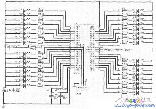 C程序語言在電路板上編寫一組流水燈