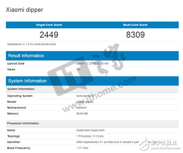 小米7來了？小米最新旗艦手機(jī)現(xiàn)身跑分