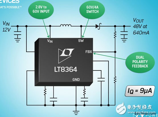 ADI 推出 Power by Linear 的 LT8364 該器件是一款電流模式、2MHz 升壓型 DC/DC 轉(zhuǎn)換器