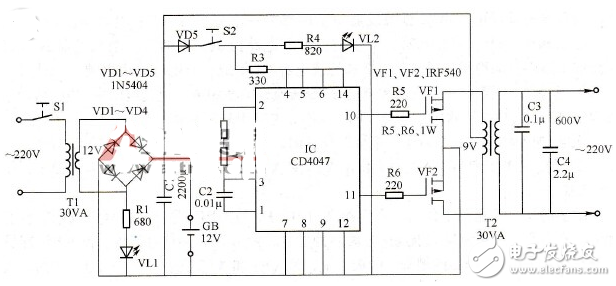 cd4047中文資料匯總（cd4047引腳圖及功能_工作原理及應(yīng)用電路）