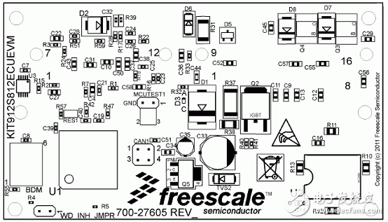 MM912-S812小型摩托車引擎ECU參考設(shè)計(jì)(特性_系統(tǒng)框圖_電路圖_pcb元件布局)