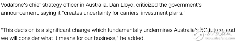 中國(guó)5G在澳洲被禁 華為高管一語(yǔ)道破玄機(jī)